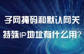 子網(wǎng)掩碼和默認(rèn)網(wǎng)關(guān)這兩個特殊的IP地址有什么用？