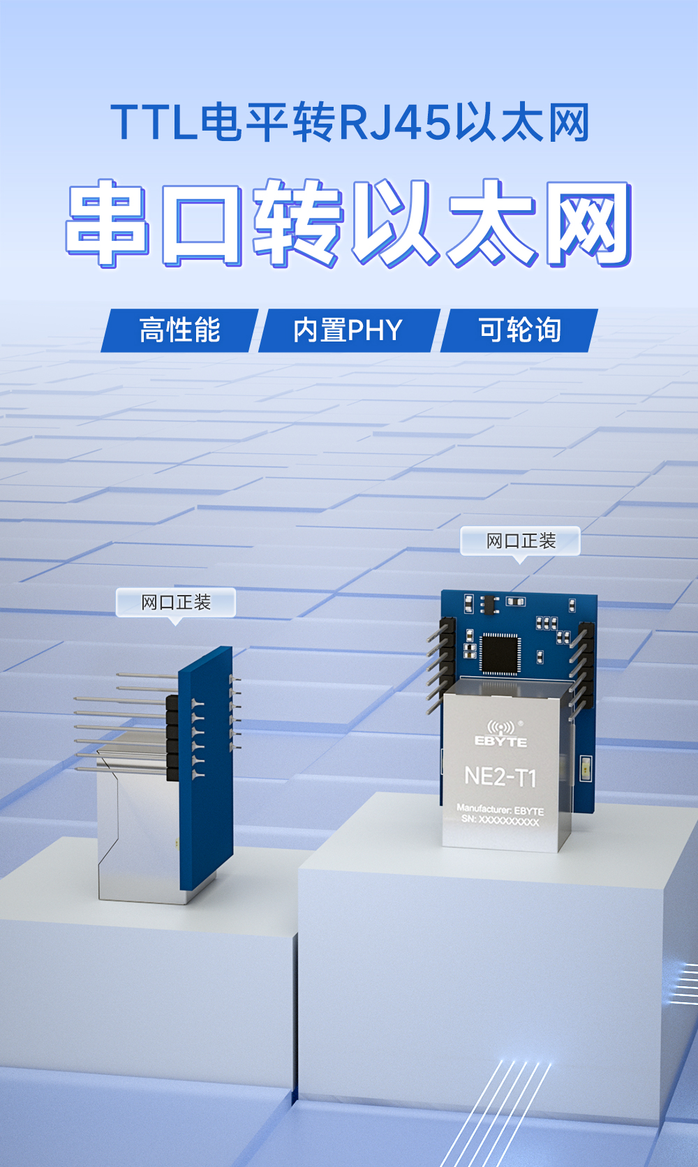 NE2-T1 串口轉以太網超級網口模組 (1)